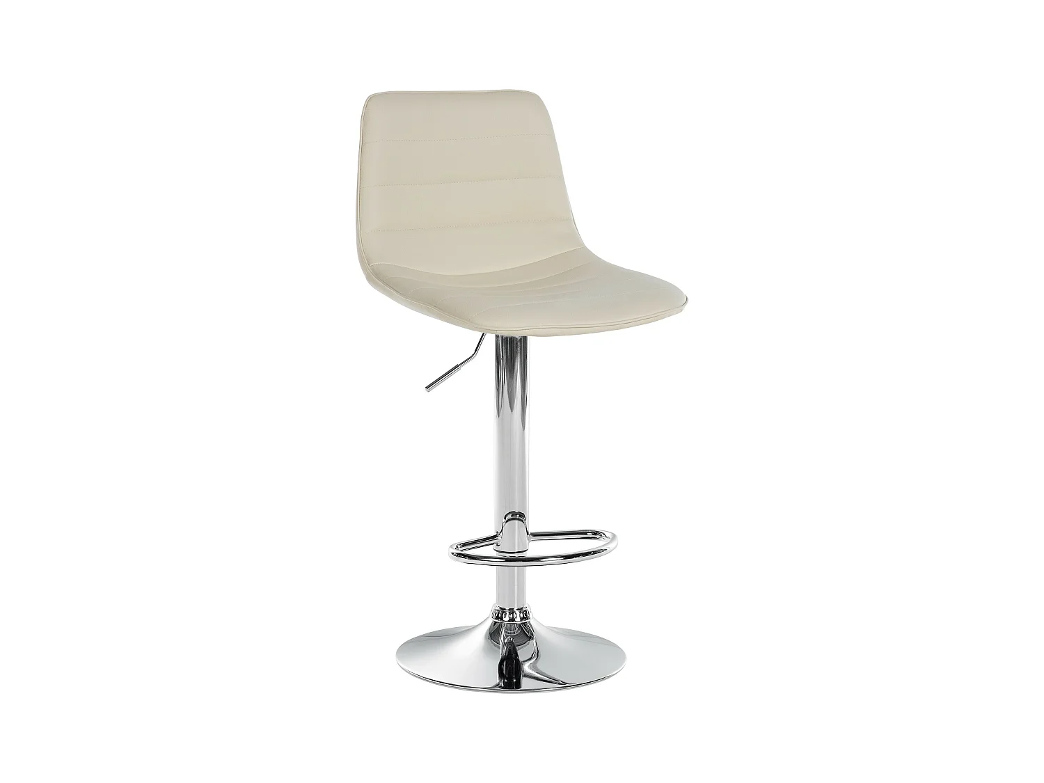 Tabouret de bar - Similicuir (PVC) & Métal - Crème - Lex