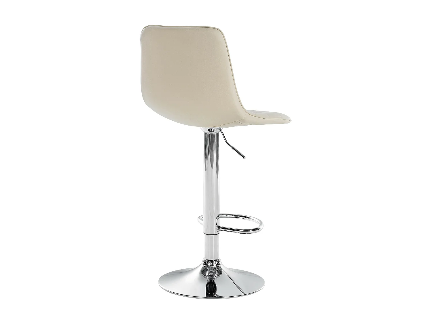 Tabouret de bar - Similicuir (PVC) & Métal - Crème - Lex