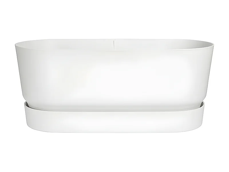 Jardinière Greenville Terrasse 78 x 35 x 33 cm avec roulettes - Blanc - Elho