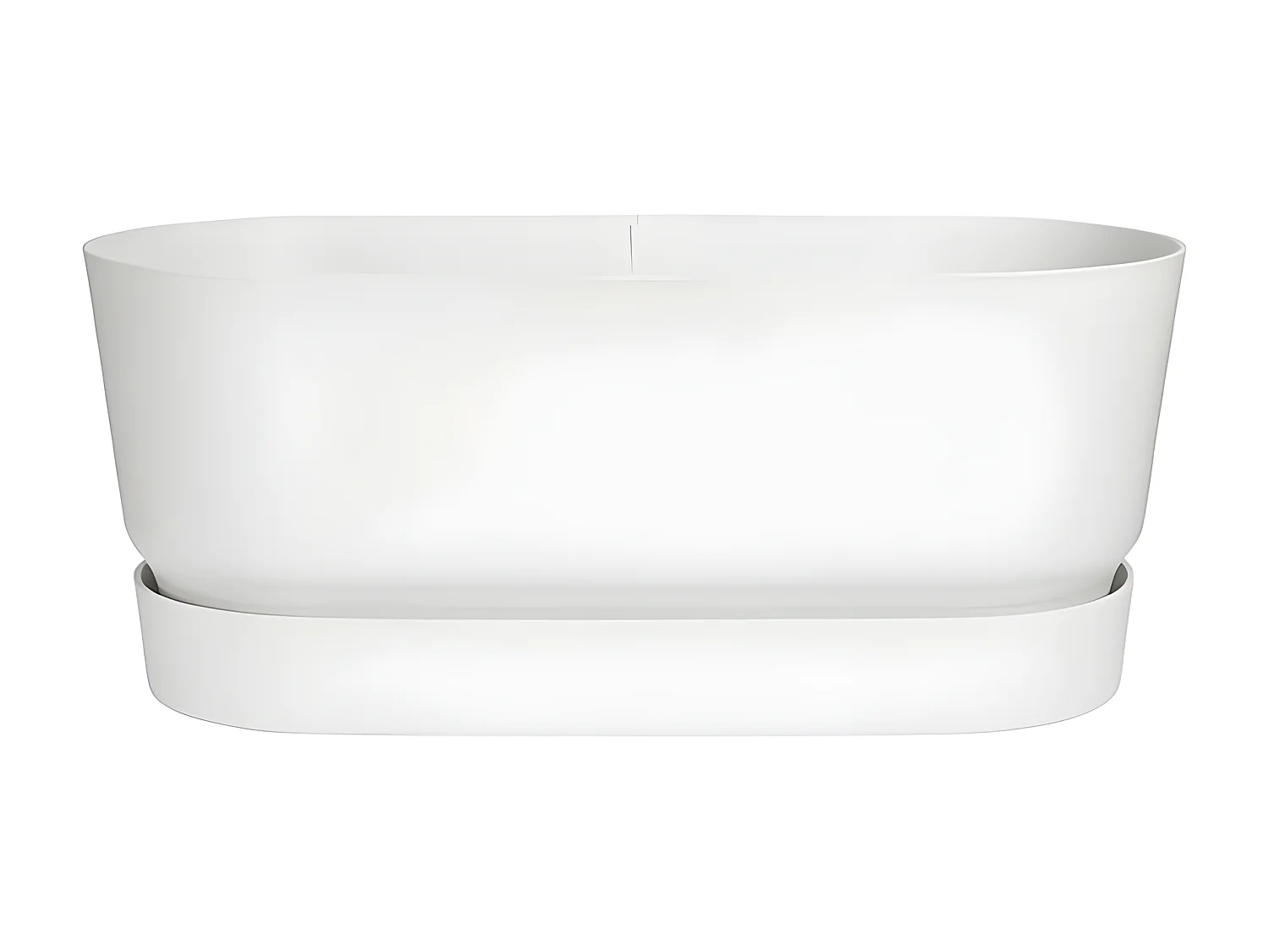 Jardinière Greenville Terrasse 78 x 35 x 33 cm avec roulettes - Blanc - Elho