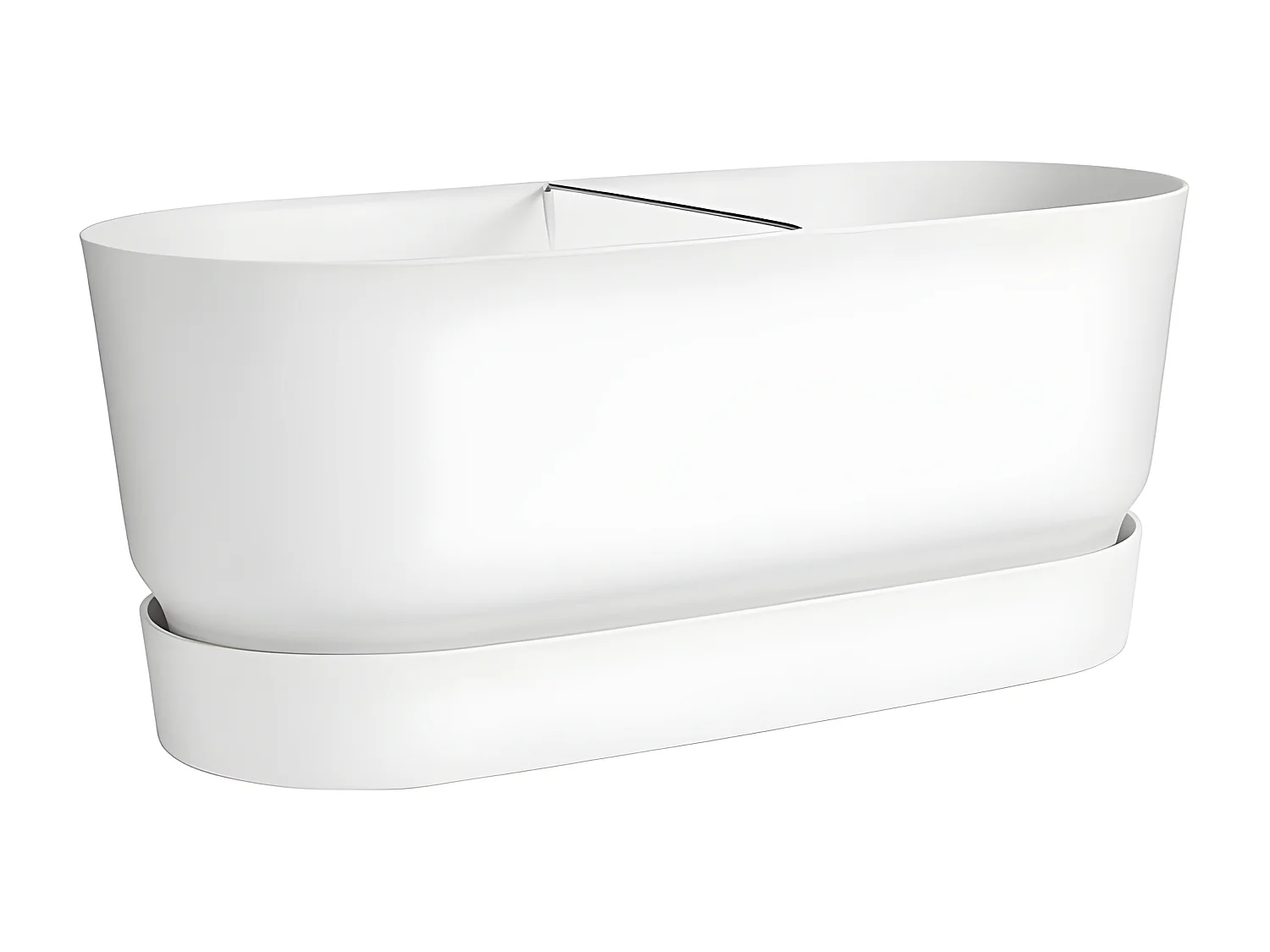 Jardinière Greenville Terrasse 78 x 35 x 33 cm avec roulettes - Blanc - Elho