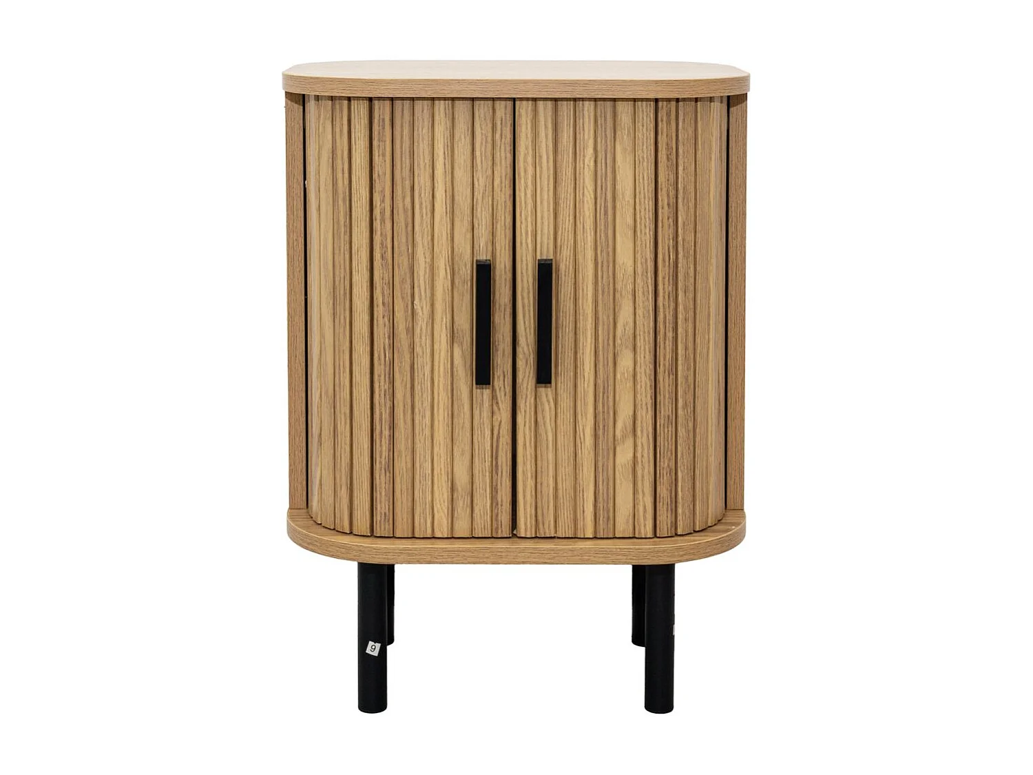 Table de nuit en bois et métal à lamelles Kyoto (Lot de 2)