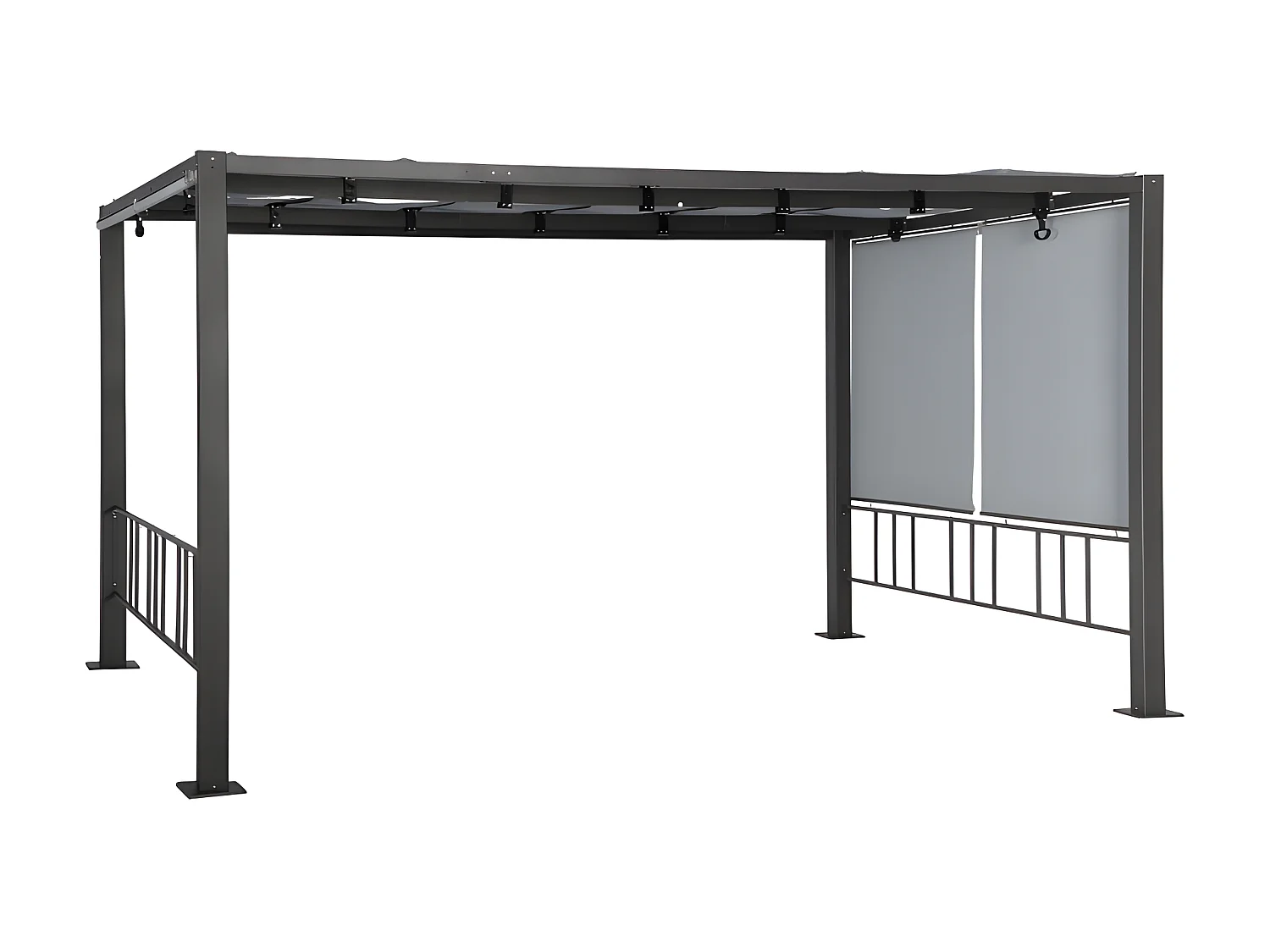 Tonnelle Moai 3x4 m ardoise Hespéride