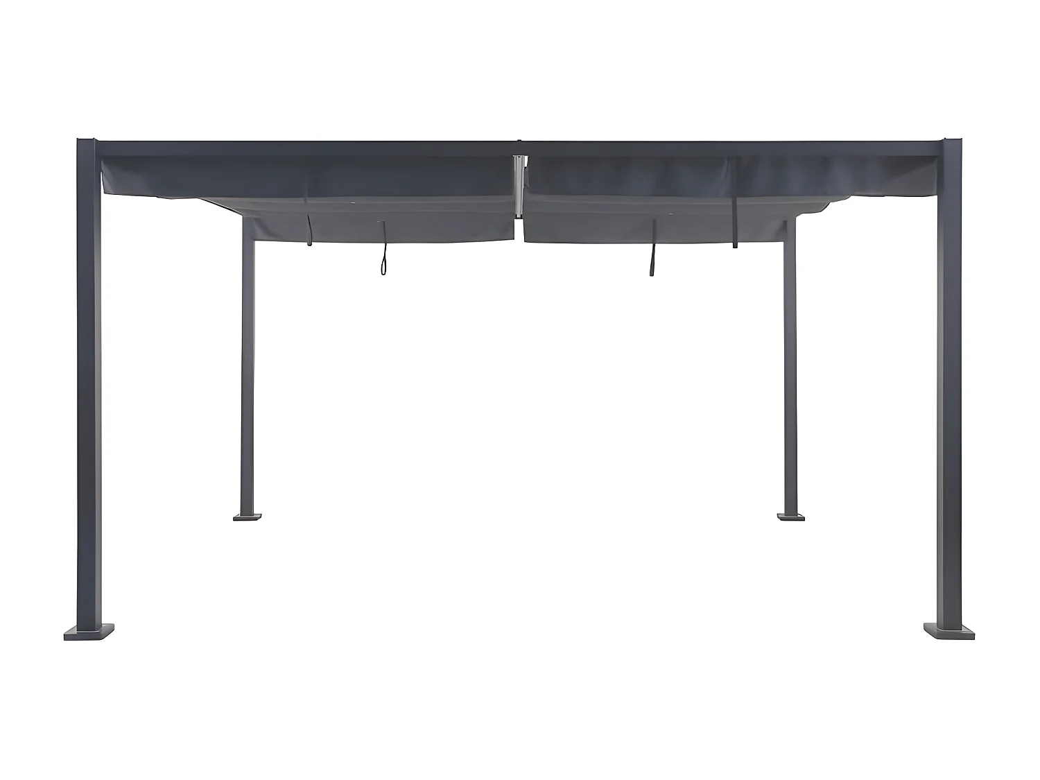 Tonnelle 4 x 3 m aluminium ardoise / graphite Zalya Hespéride