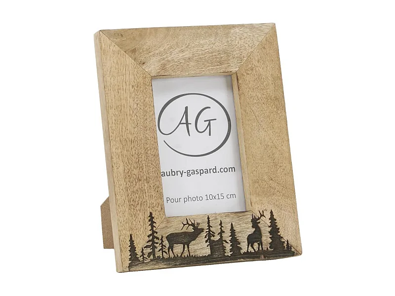 Cadre photo en manguier Cerf Photo 10 x 15