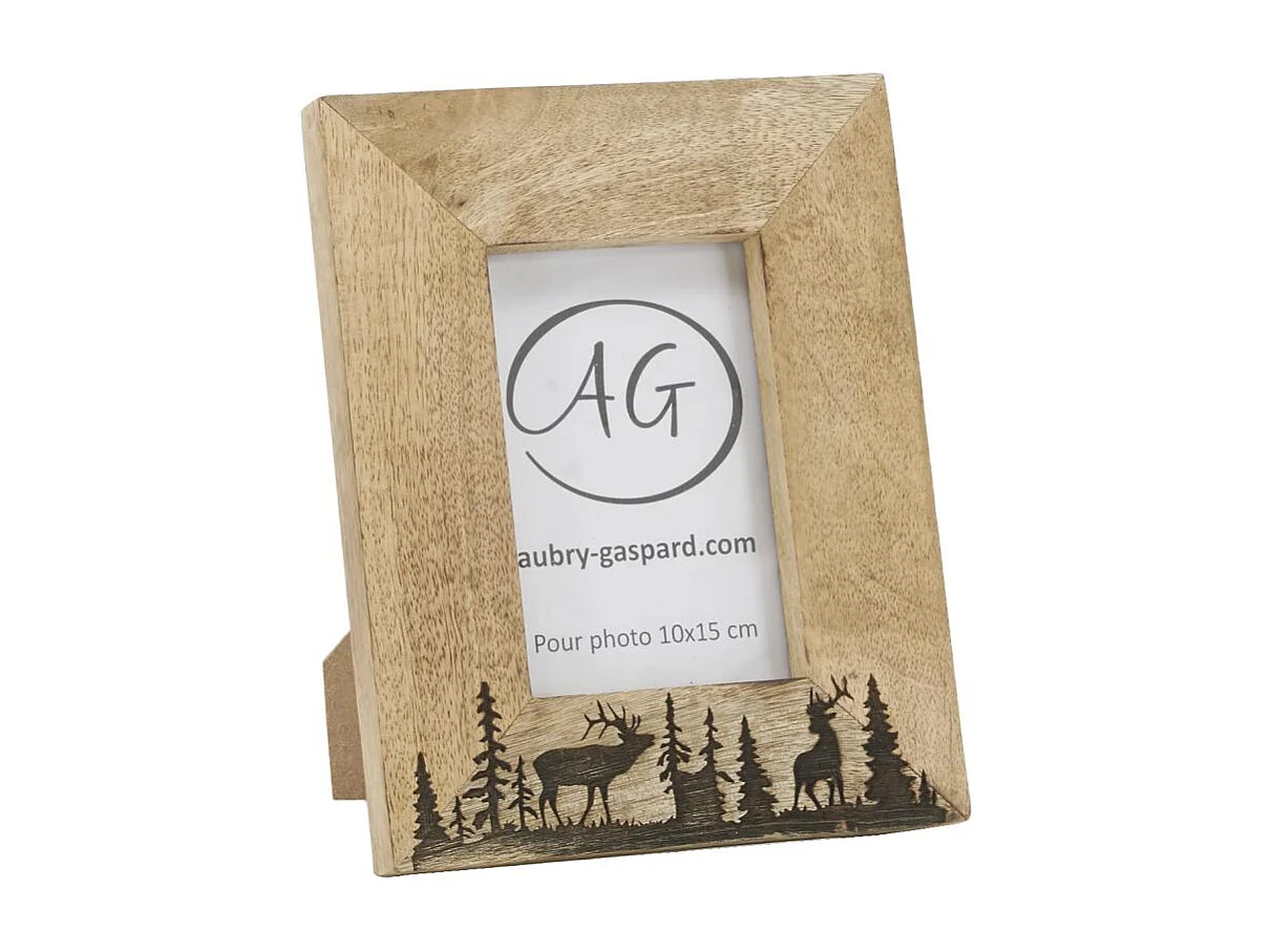 Cadre photo en manguier Cerf Photo 10 x 15
