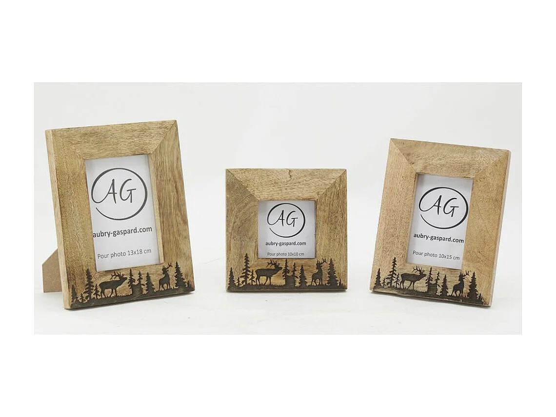 Cadre photo en manguier Cerf Photo 10 x 15