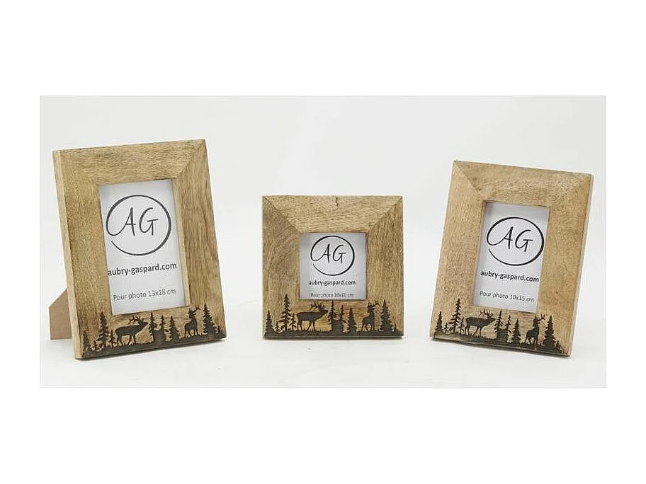 Cadre photo en manguier Cerf Photo 13 x 18