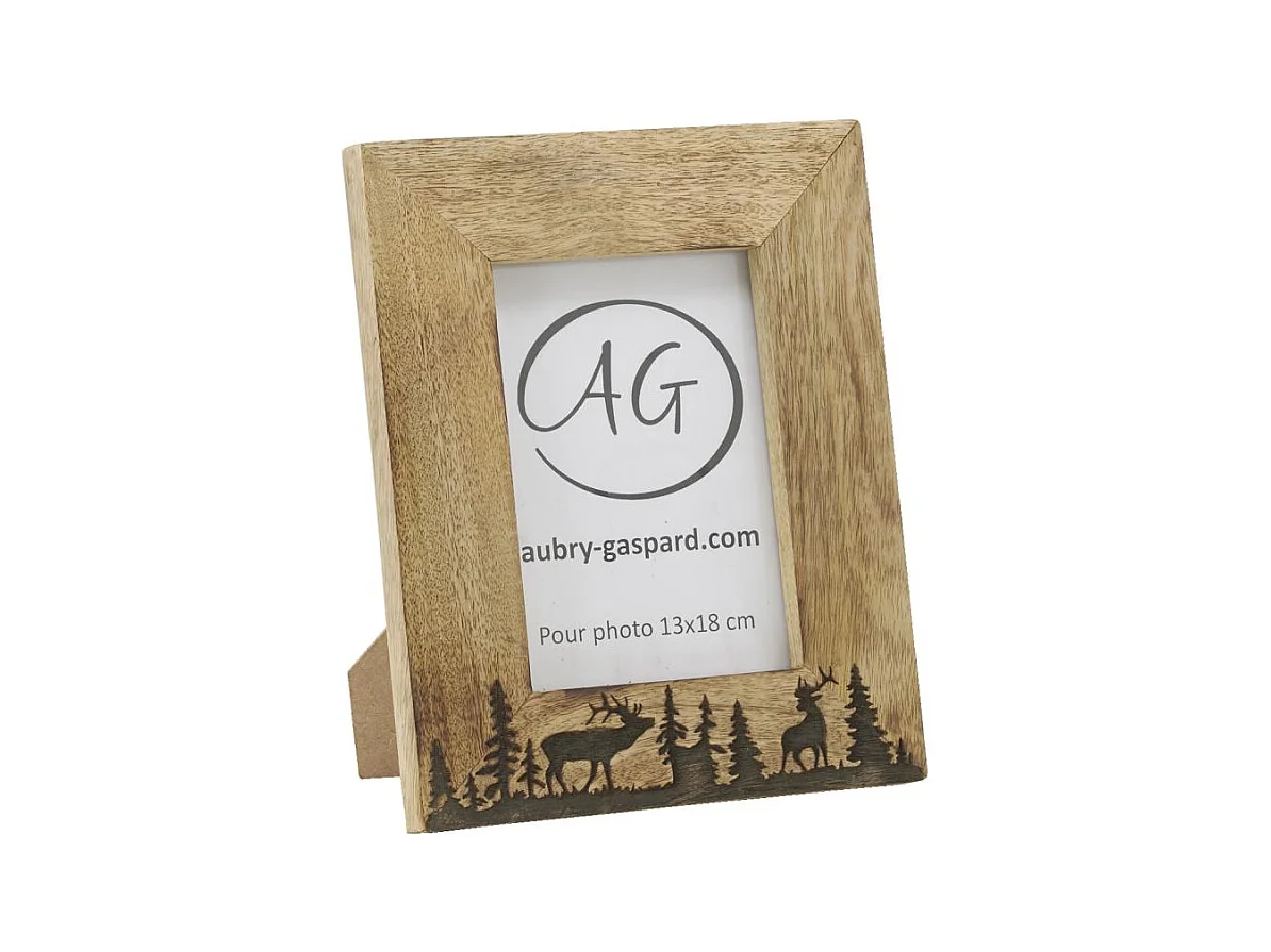 Cadre photo en manguier Cerf Photo 13 x 18