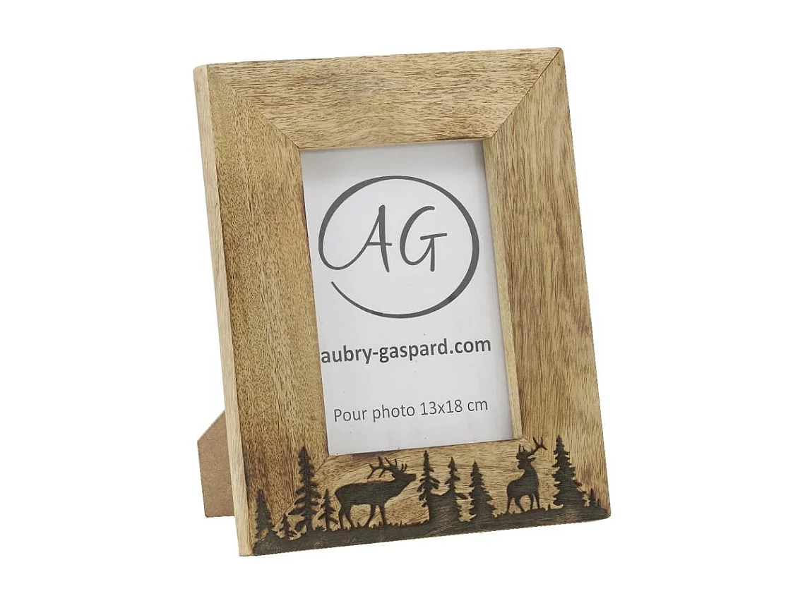 Cadre photo en manguier Cerf Photo 13 x 18