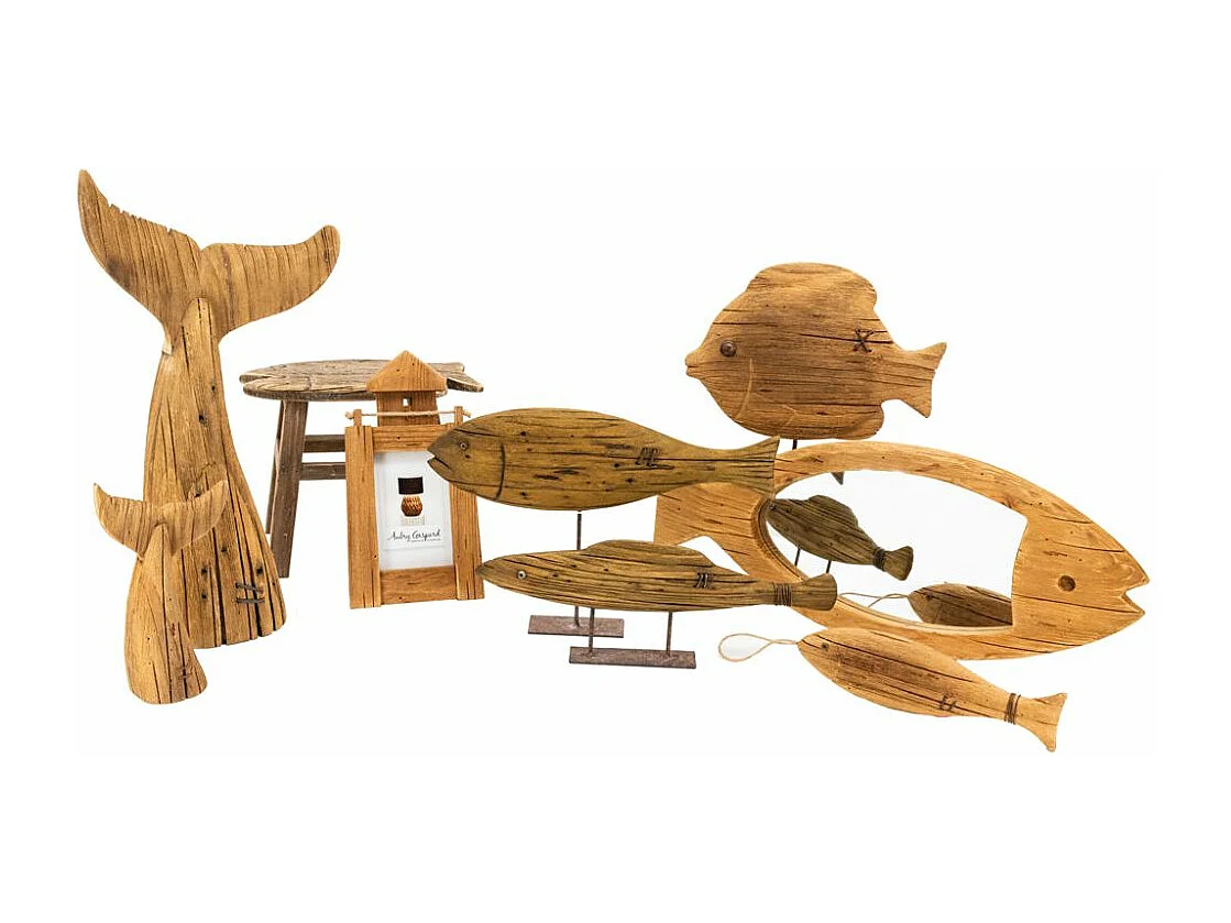 Cadre photo en bois recyclé Phare