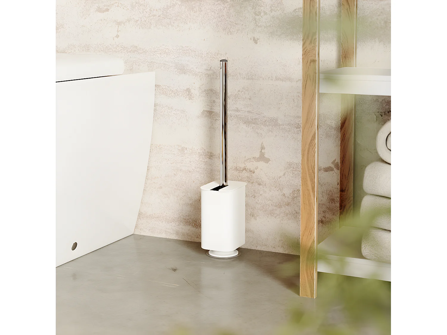 Brosse wc Flex adhésive Blanc  Umbra