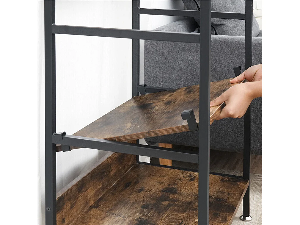 Kleiderständer - Offener Kleiderschrank aus Metall und Holz, abnehmbarer Kleiderständer - 162 x 60 x 40 cm