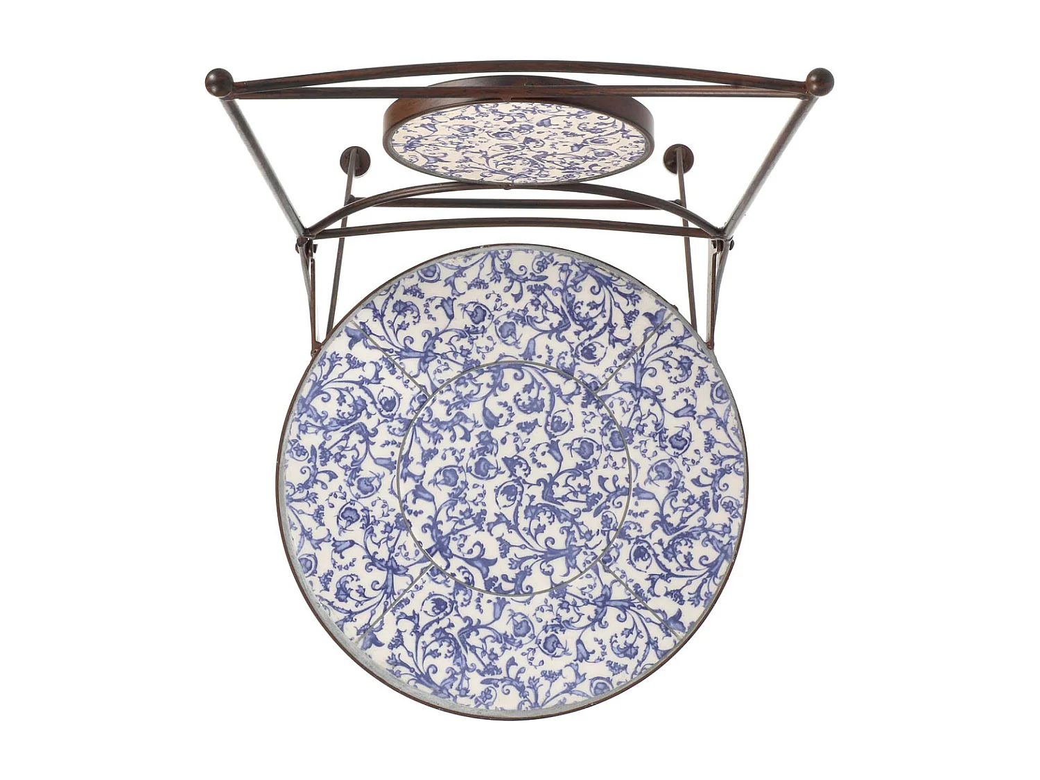 Chaise jardin fer forgé céramique Lot de 2