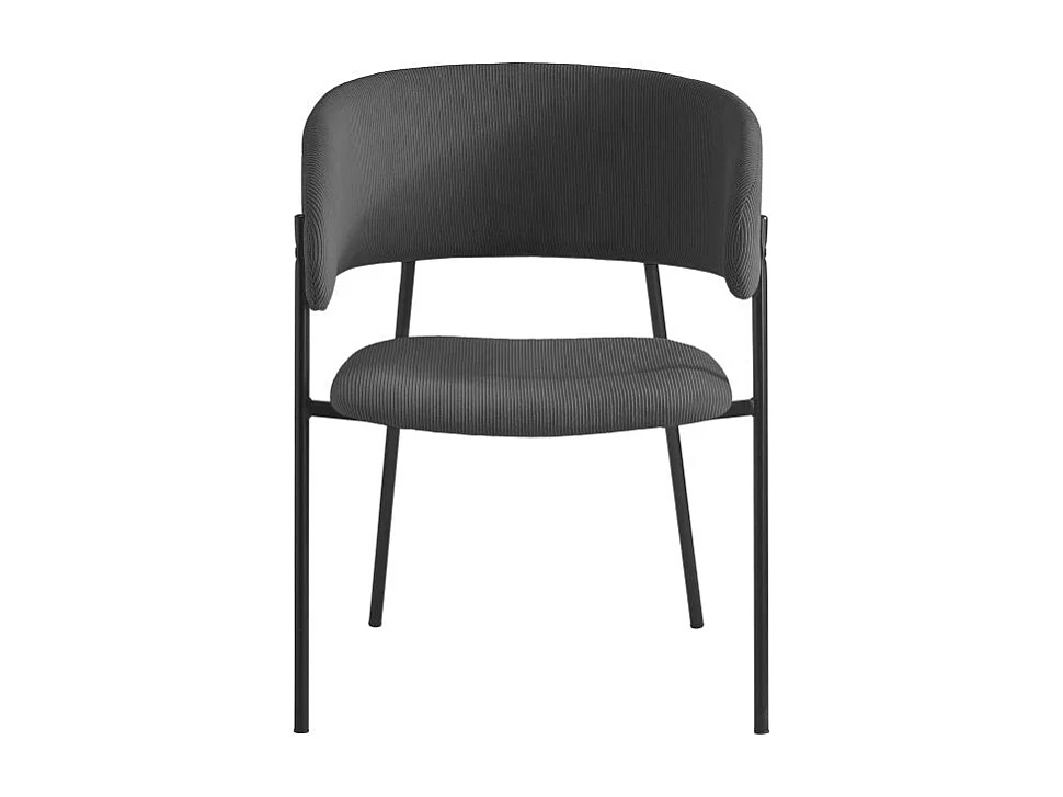 Lot de 6 chaises BOLD en velours côtelé - Gris anthracite