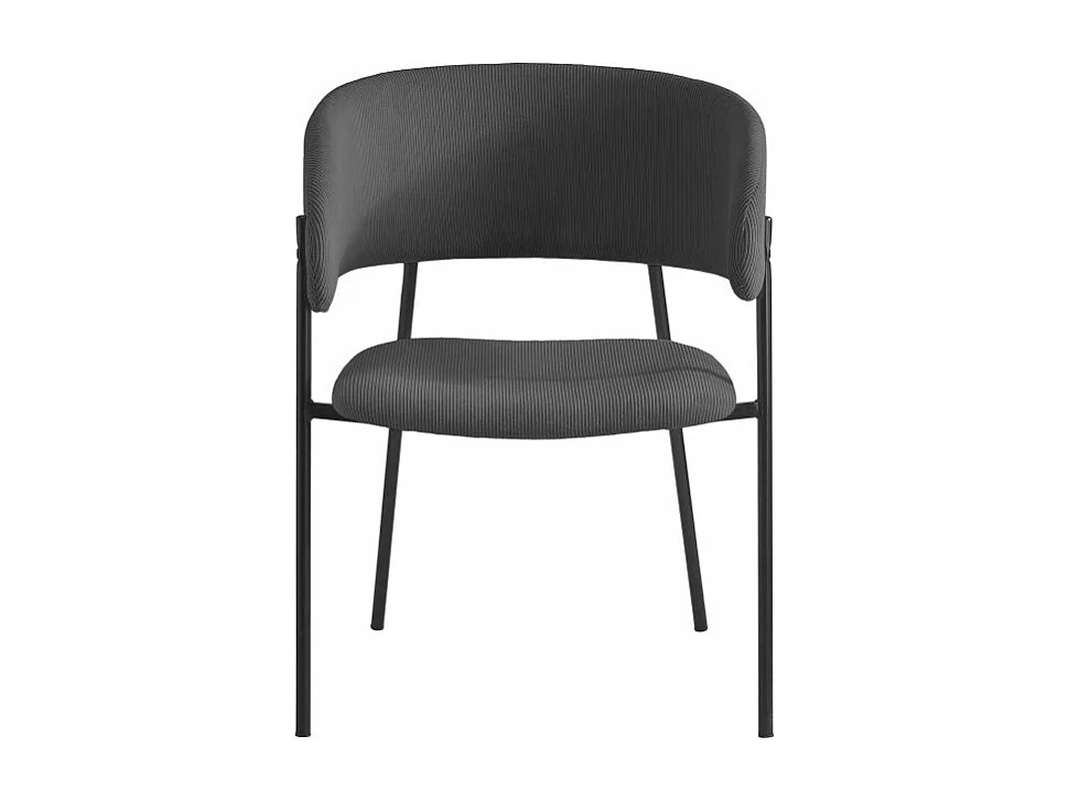 Lot de 4 chaises BOLD en velours côtelé - Gris anthracite