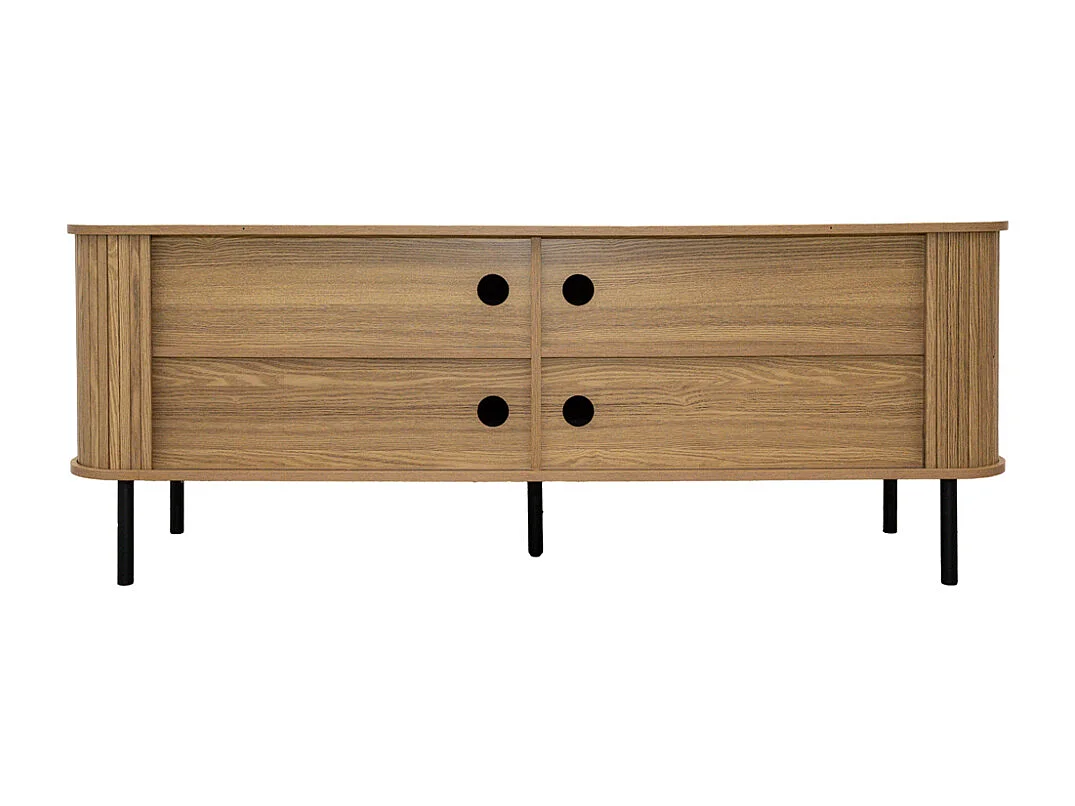 Ensemble table basse et meuble TV en bois et métal Kyoto