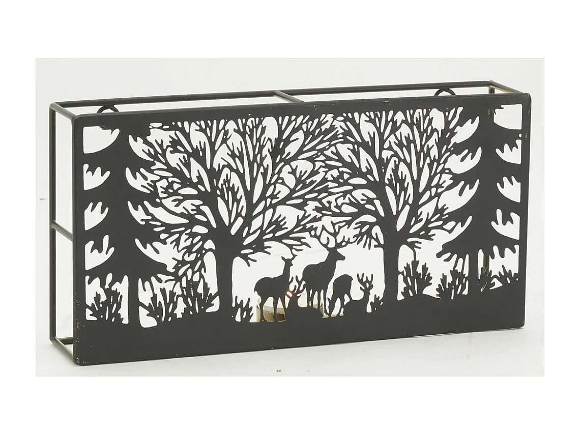 Photophores en métal Cerf rectangulaires