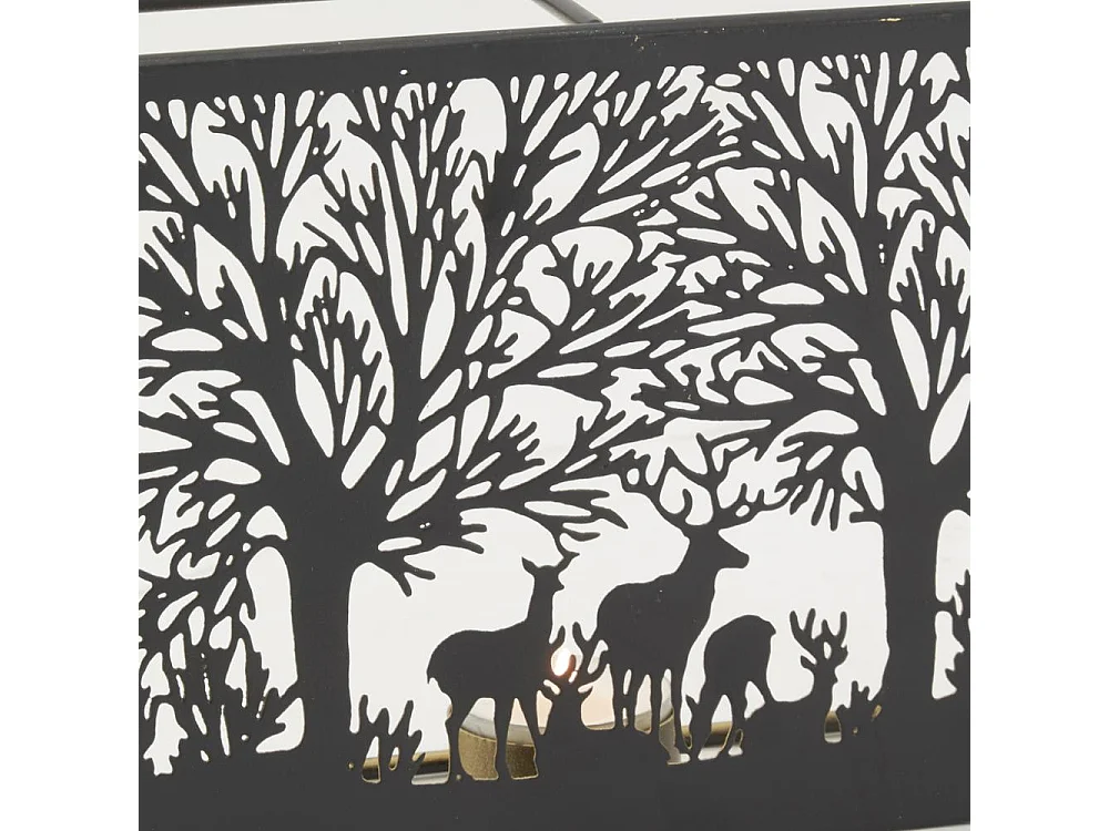 Photophores en métal Cerf rectangulaires