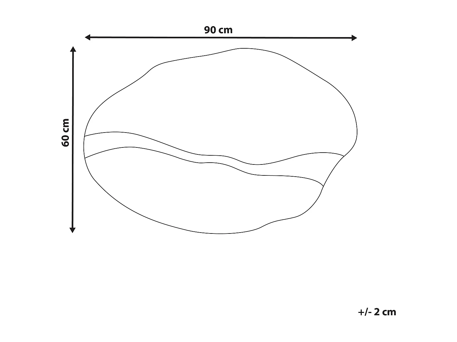 Miroir POIVRES 90 cm 60 cm Doré