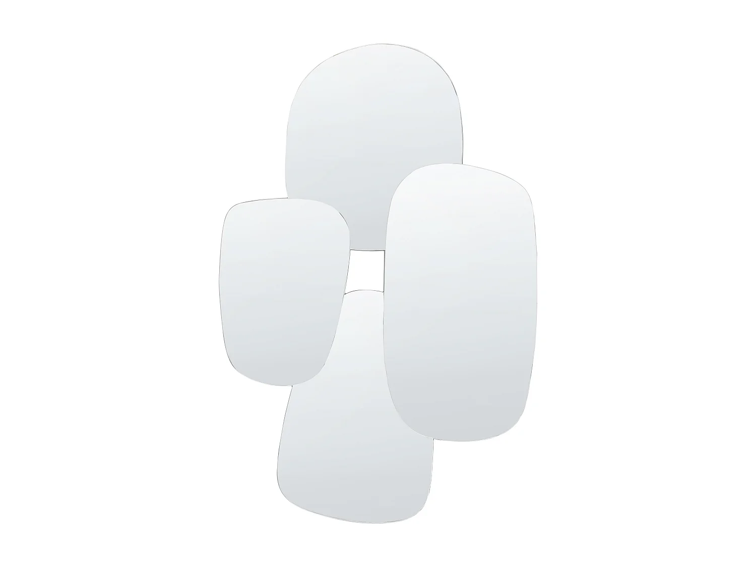 Rahmenloser Wandspiegel silber asymmetrisch 80x120 cm Deko Hängespiegel Vouzon