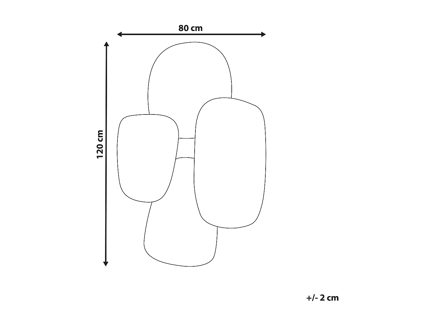 Rahmenloser Wandspiegel silber asymmetrisch 80x120 cm Deko Hängespiegel Vouzon