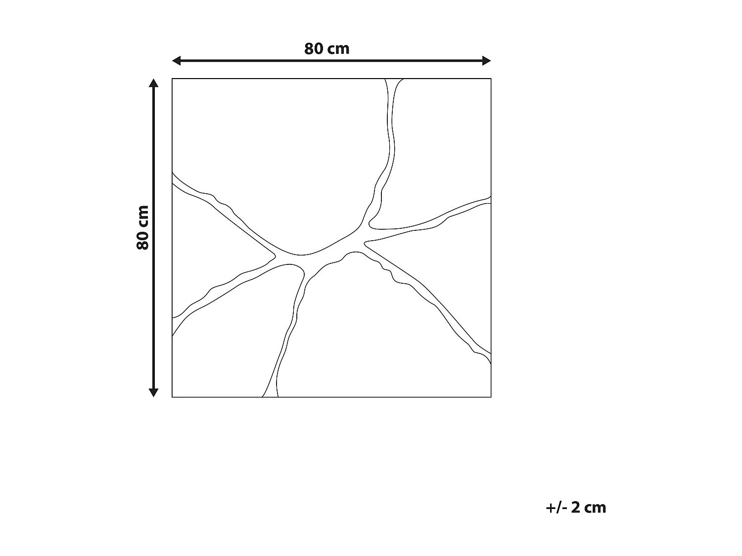Wandspiegel COOLE 80 cm 80 cm Gold