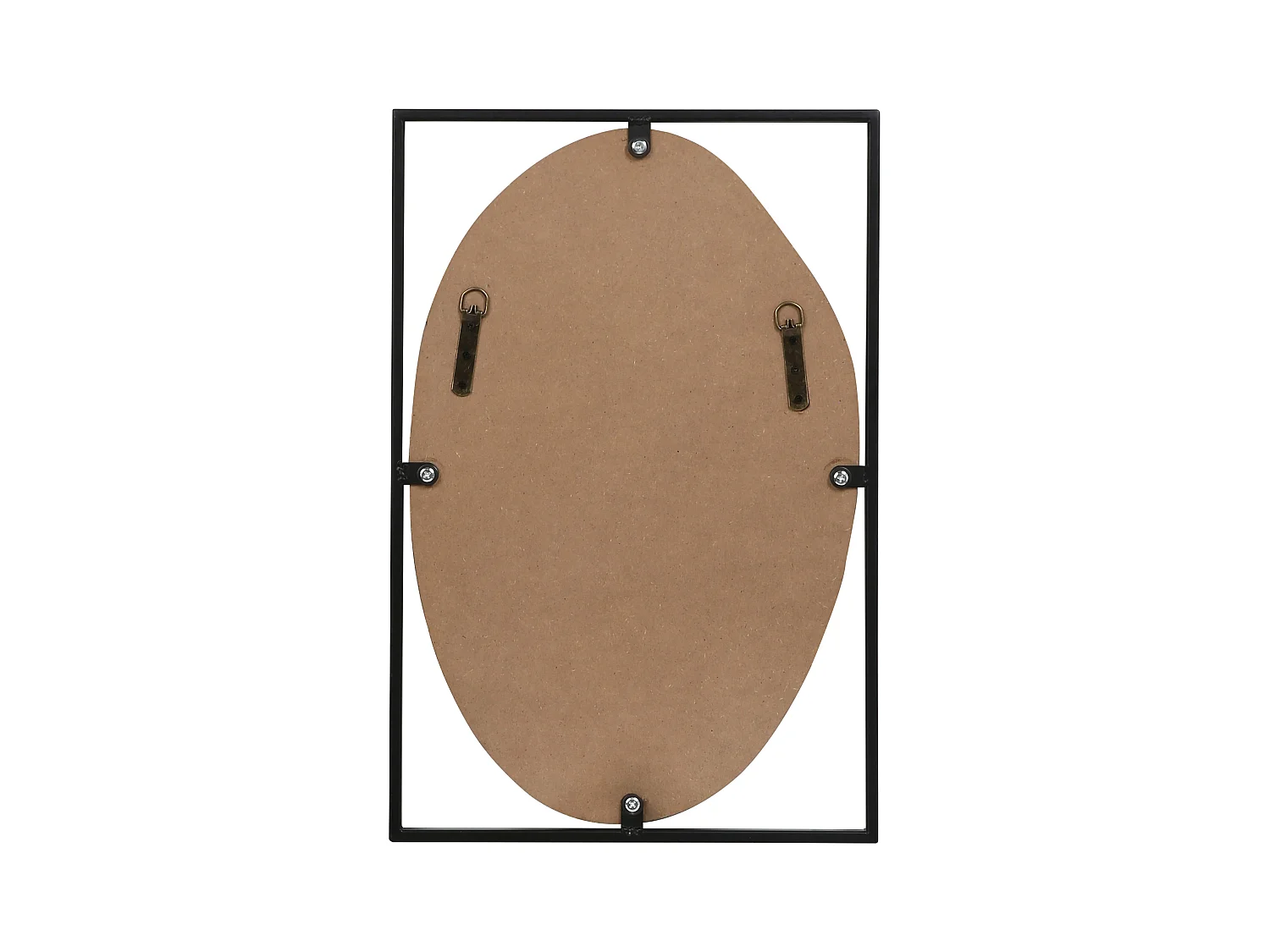 Wandspiegel NIBELLE 40 cm 60 cm Metaal Zwart