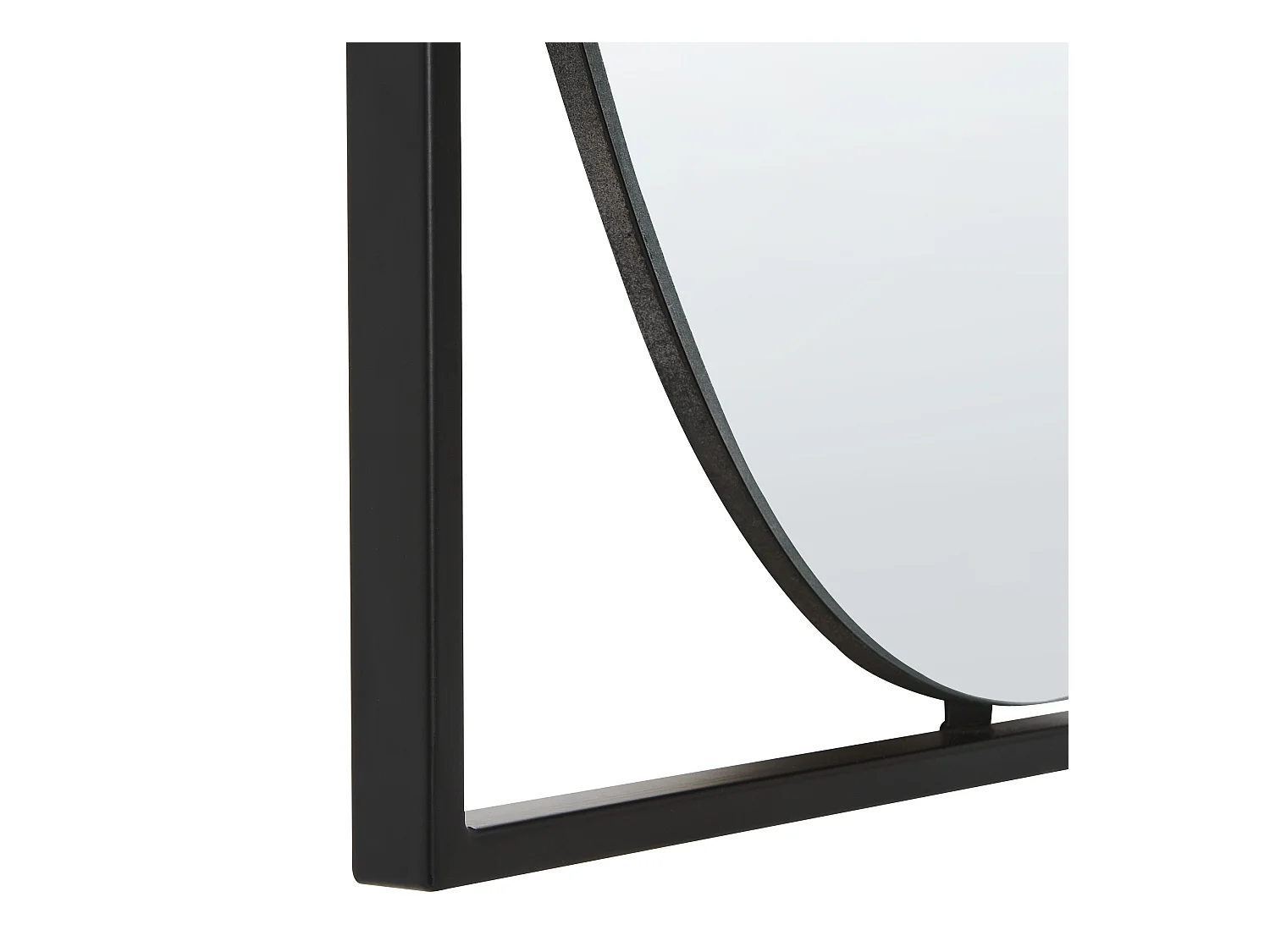 Wandspiegel NIBELLE 40 cm 60 cm Metaal Zwart