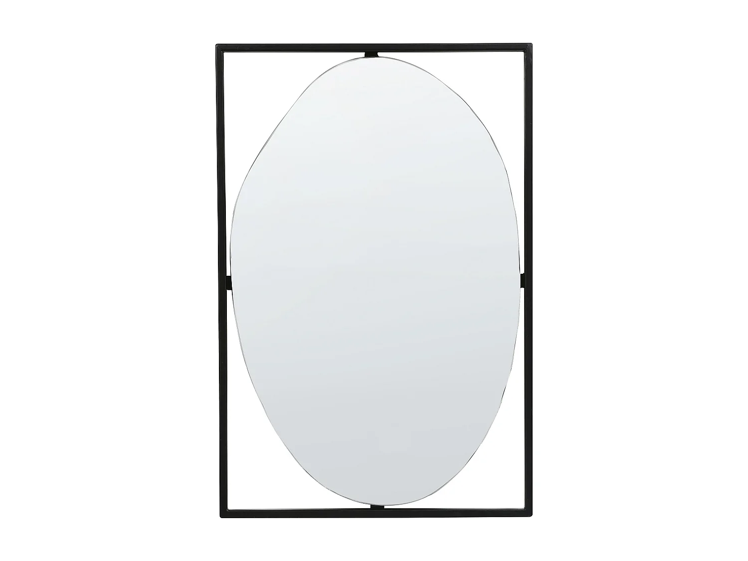 Miroir NIBELLE 40 cm 60 cm Métal Noir