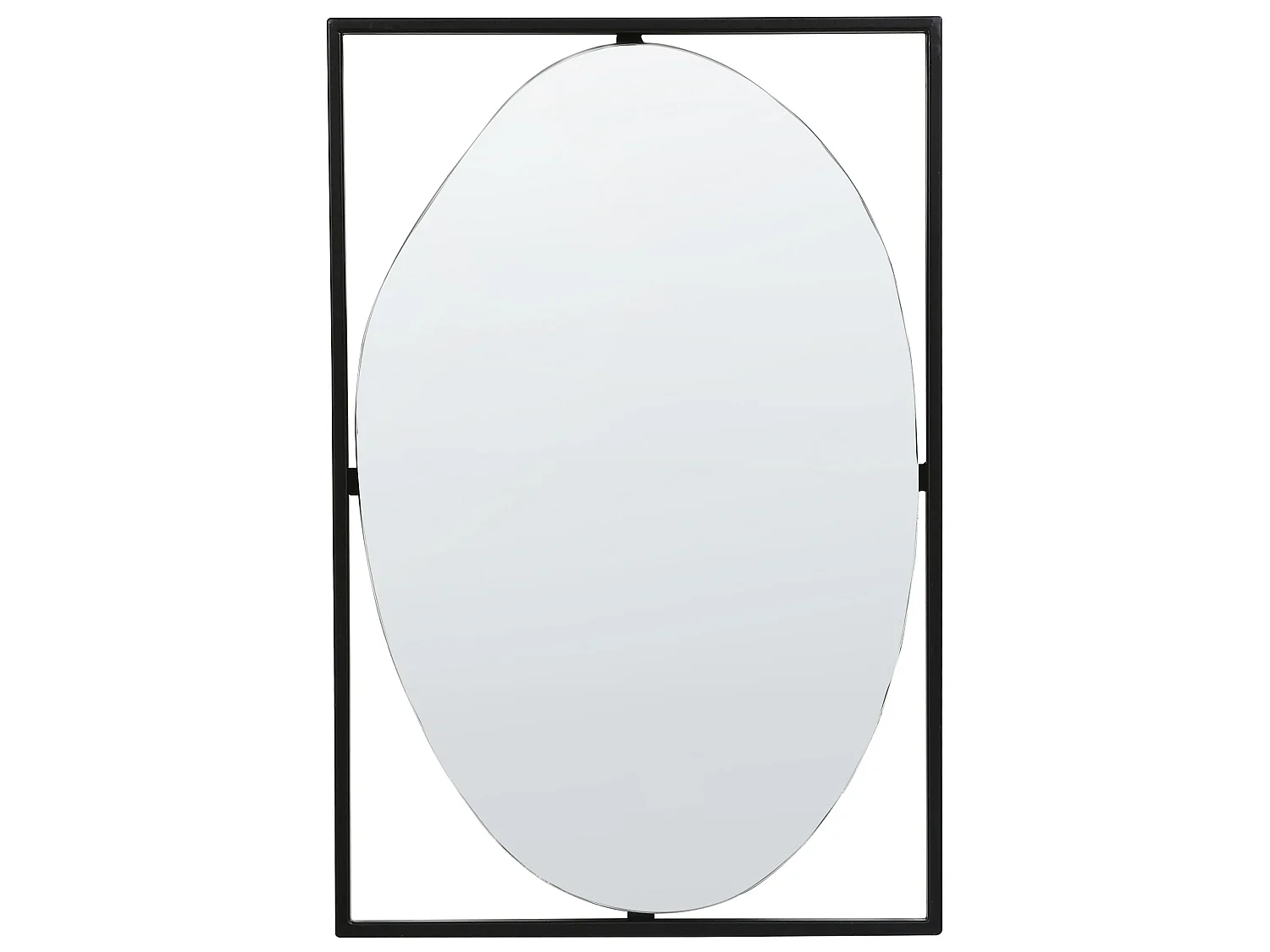 Wandspiegel NIBELLE 40 cm 60 cm Metaal Zwart