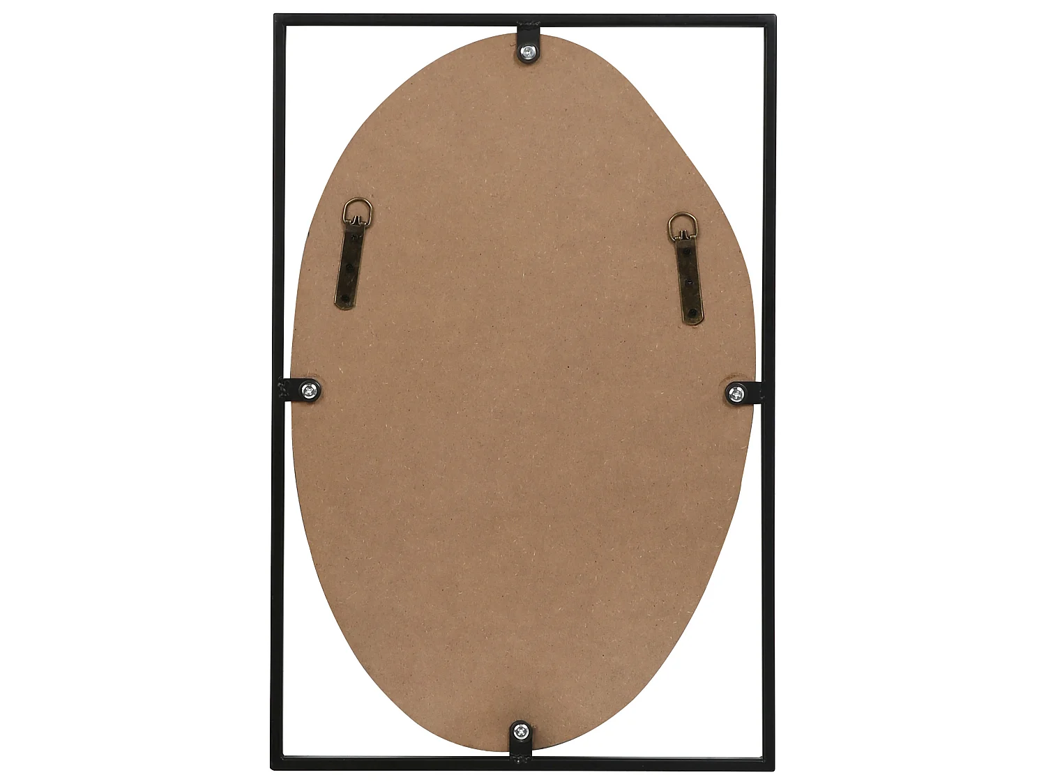 Wandspiegel NIBELLE 40 cm 60 cm Metaal Zwart