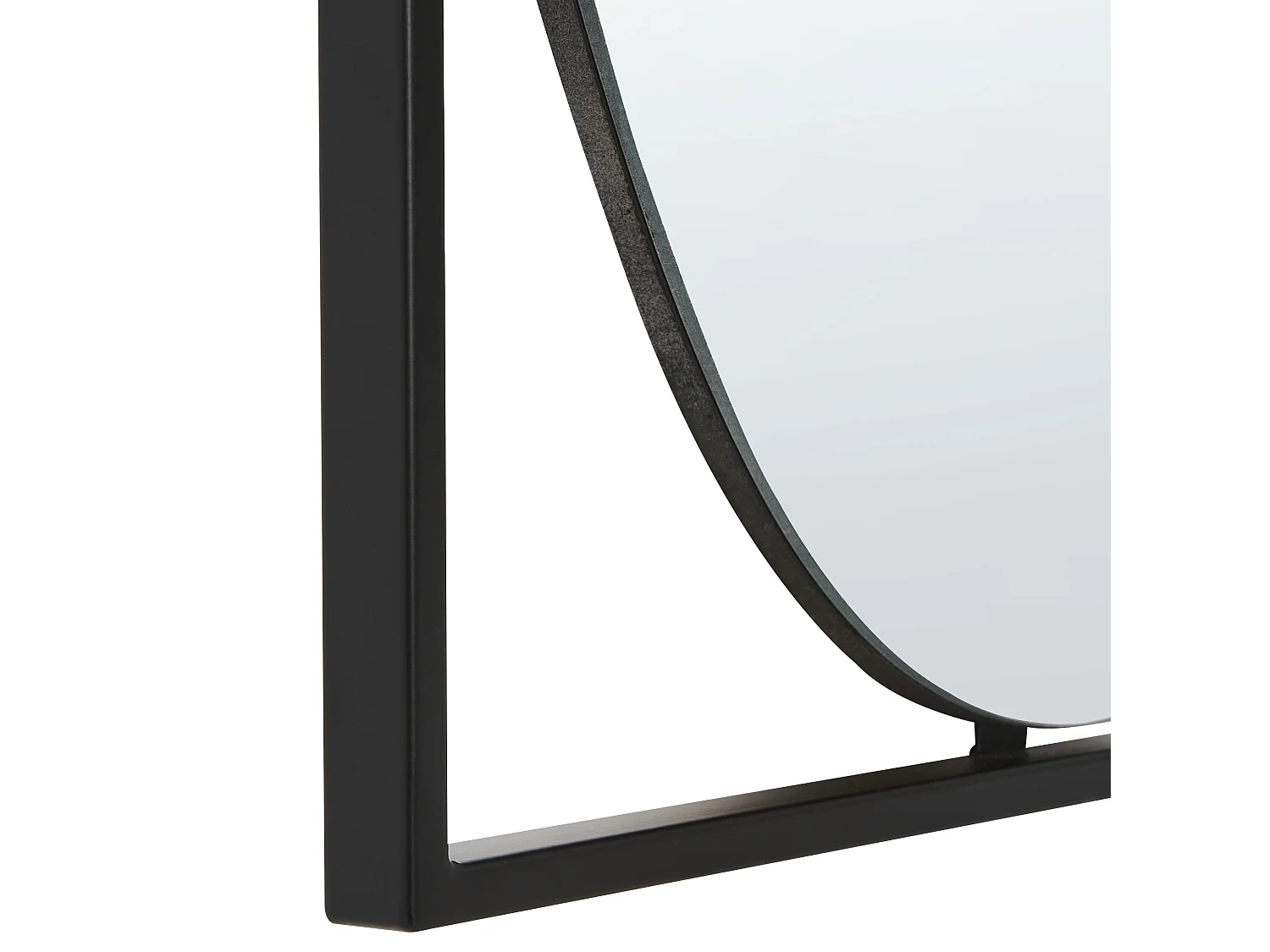 Wandspiegel NIBELLE 40 cm 60 cm Metaal Zwart