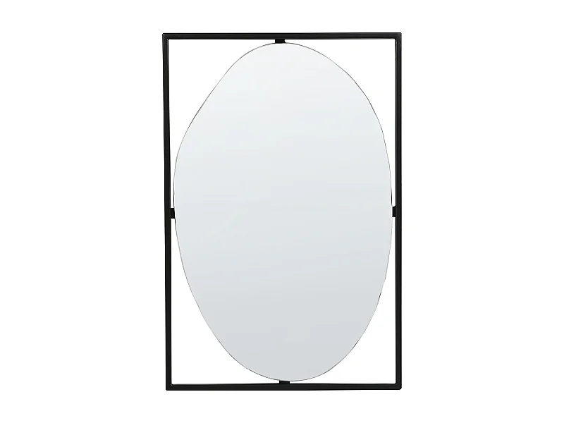 Miroir NIBELLE 40 cm 60 cm Métal Noir
