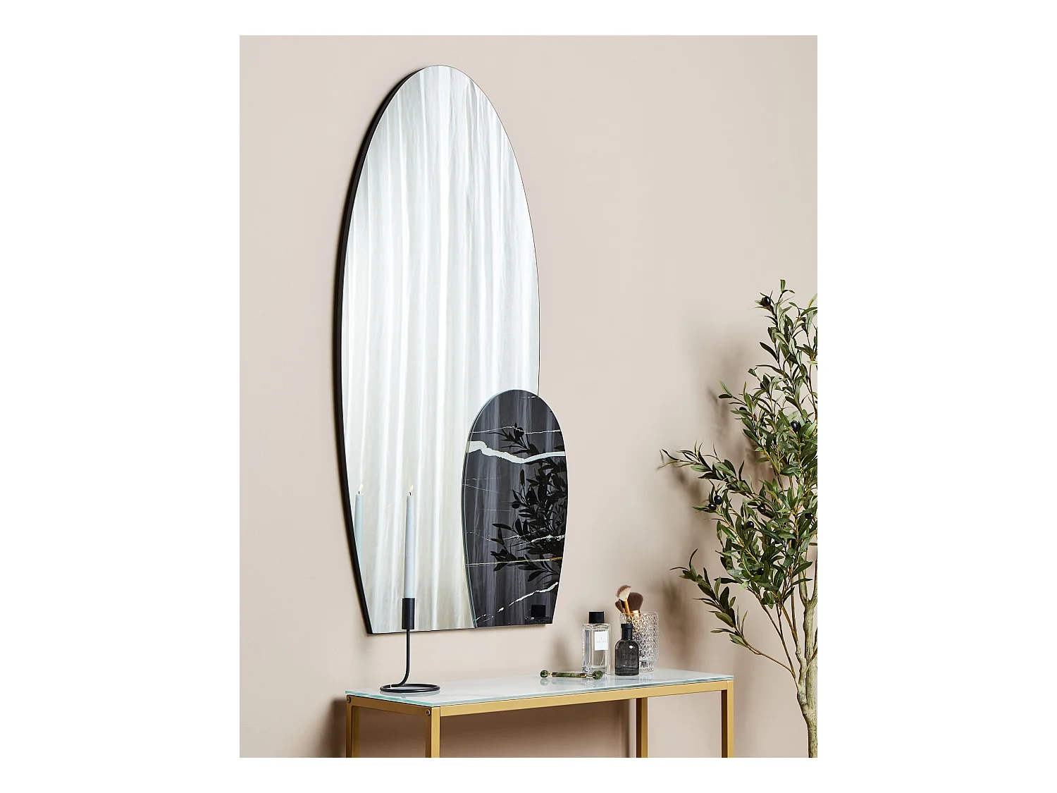 Wandspiegel VIERZON 58 cm 120 cm Zwart