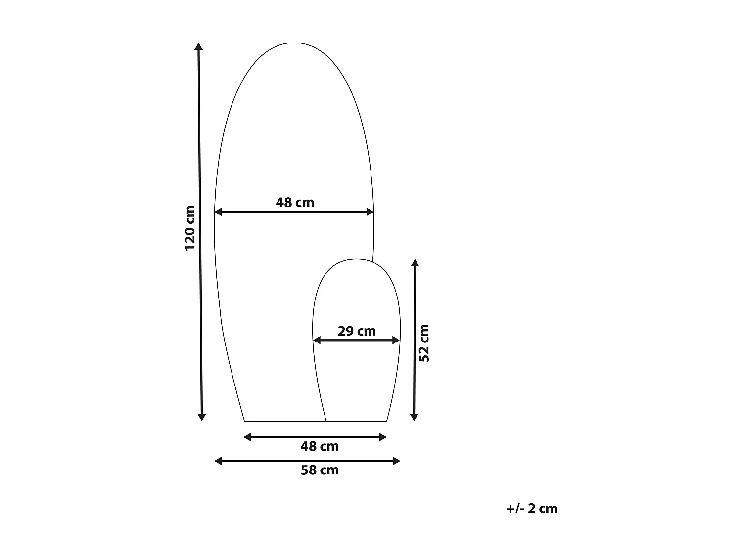 Lustro ścienne VIERZON 58 cm 120 cm Czarny