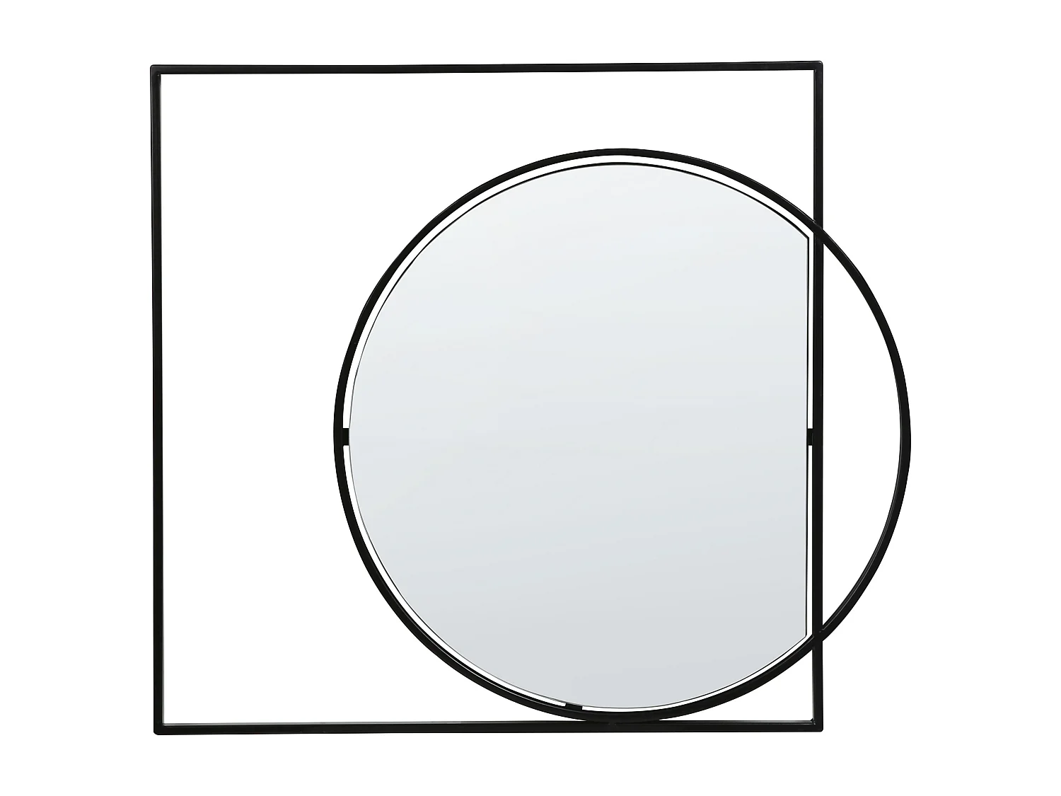 Miroir AUXY 79 cm 70 cm Métal Noir