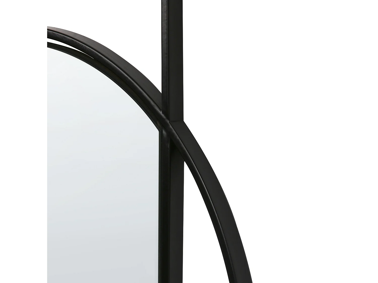 Wandspiegel AUXY 79 cm 70 cm Metaal Zwart