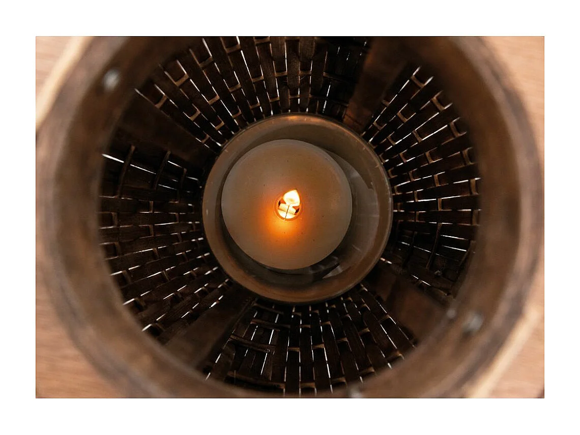 Lanterne ronde en pin Petit modèle