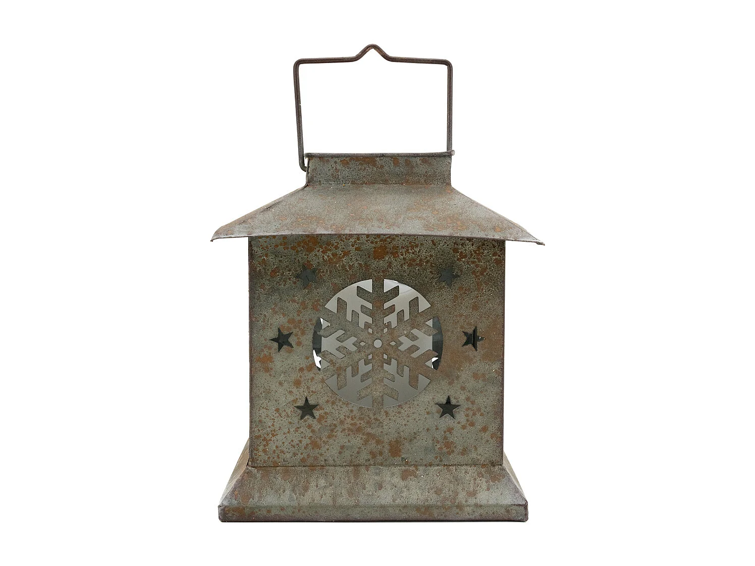 Lanterne Flocon en métal et Led