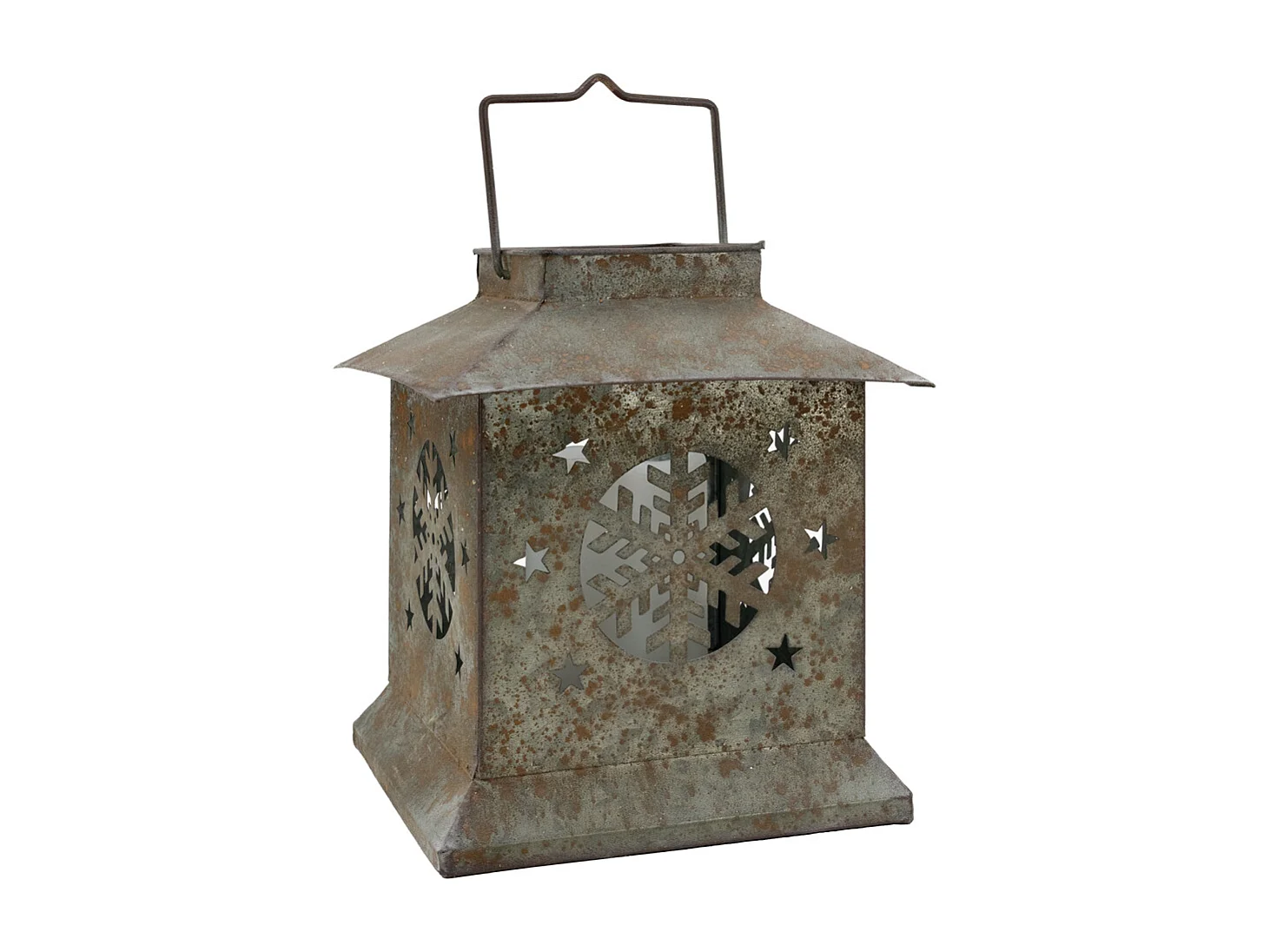 Lanterne Flocon en métal et Led