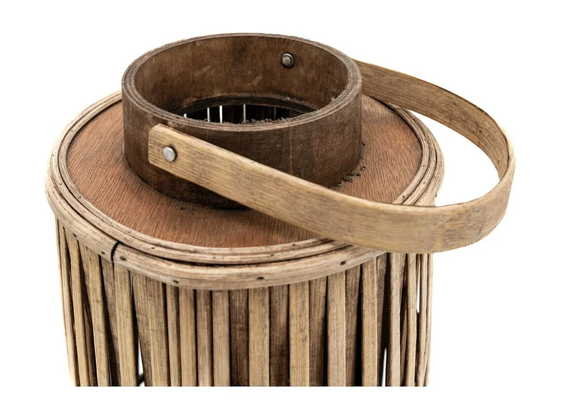 Lanterne ronde en pin Grand modèle