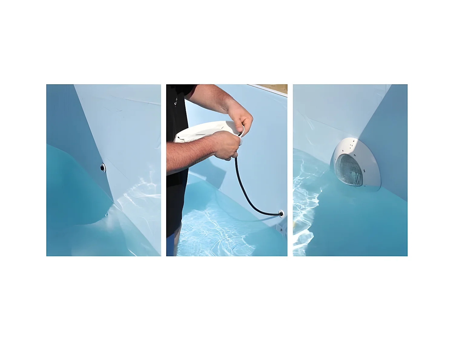 Faretto LED 350 bianco freddo 24W per piscina in legno - Ubbink