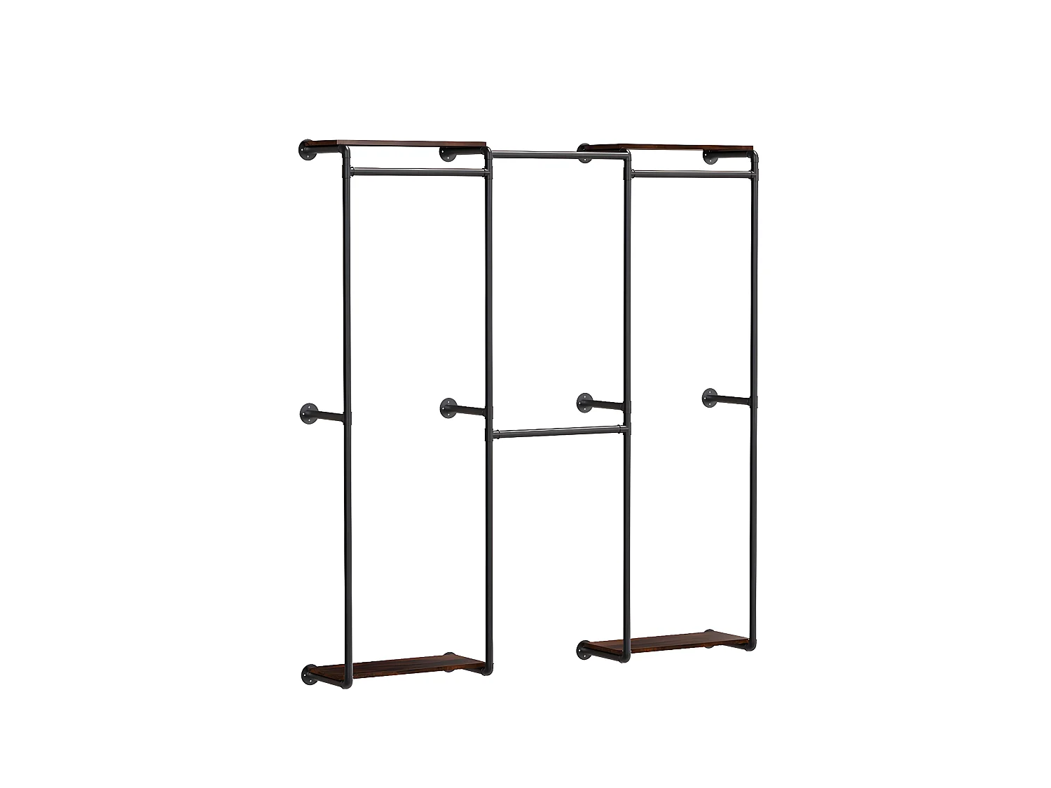 Garde-Robe - Penderie mural - Portant vêtement - Porte manteau noir