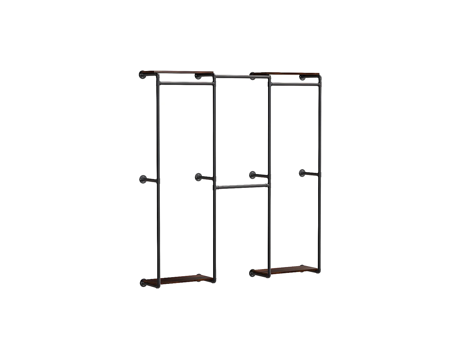 Garde-Robe - Penderie mural - Portant vêtement - Porte manteau noir