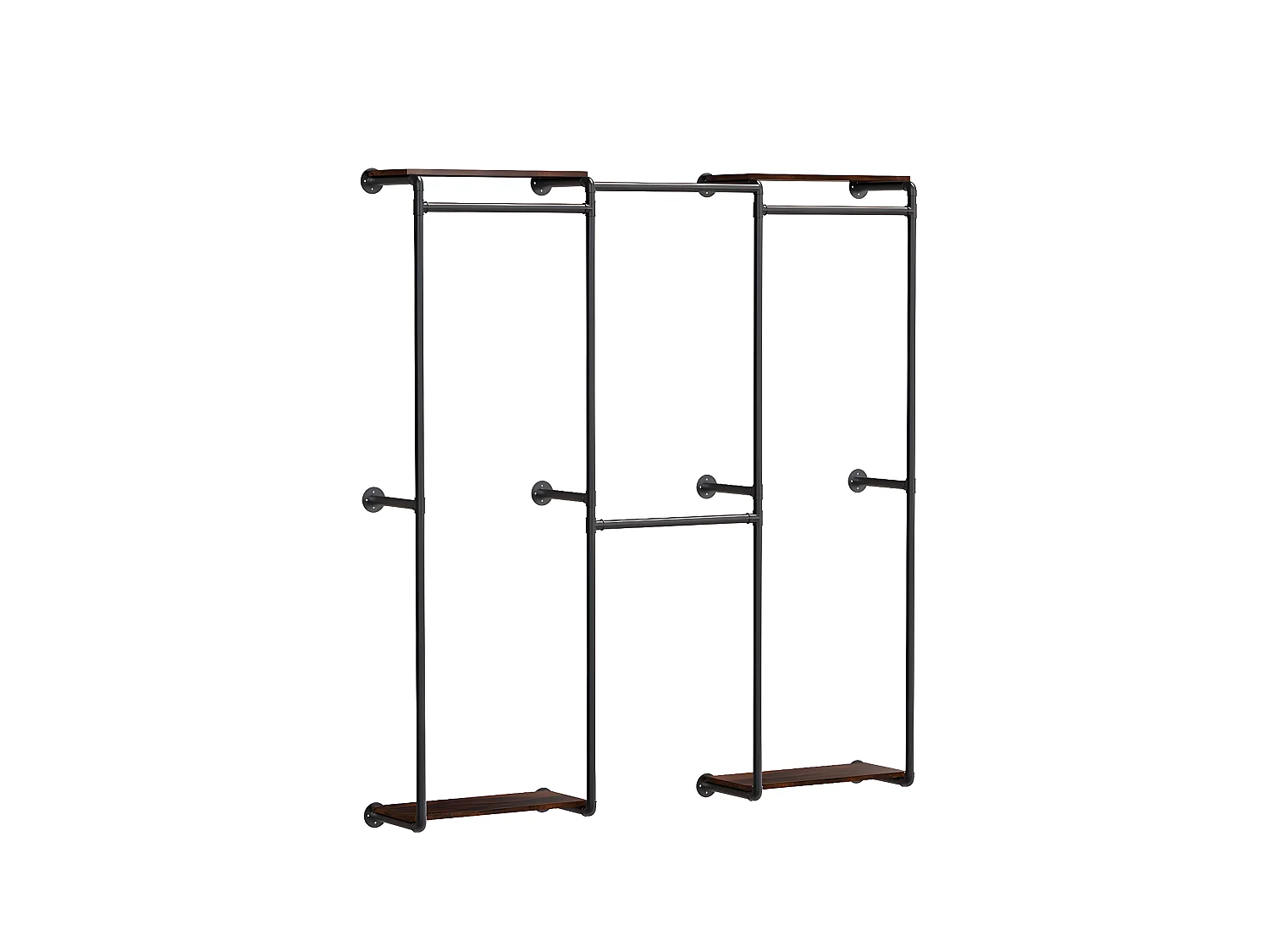 Garde-Robe - Penderie mural - Portant vêtement - Porte manteau noir