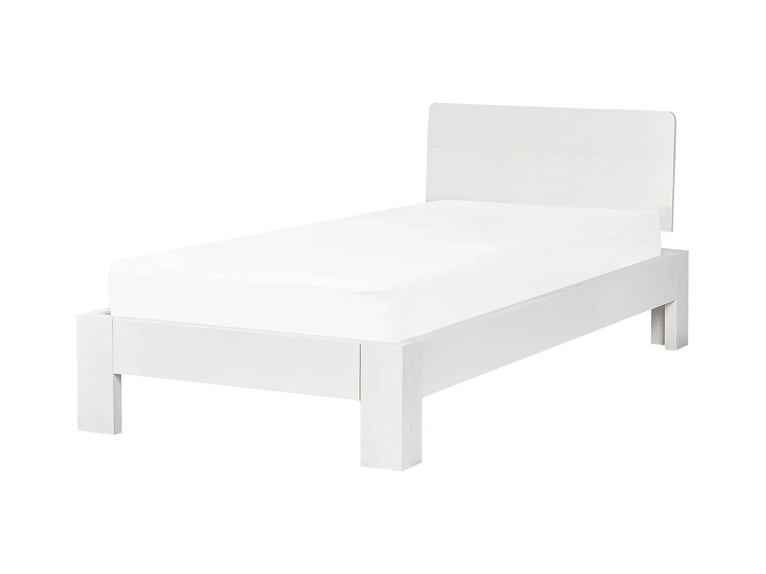 Bett mit Lattenrost Kiefernholz ROYAN 90 x 200 cm Weiss
