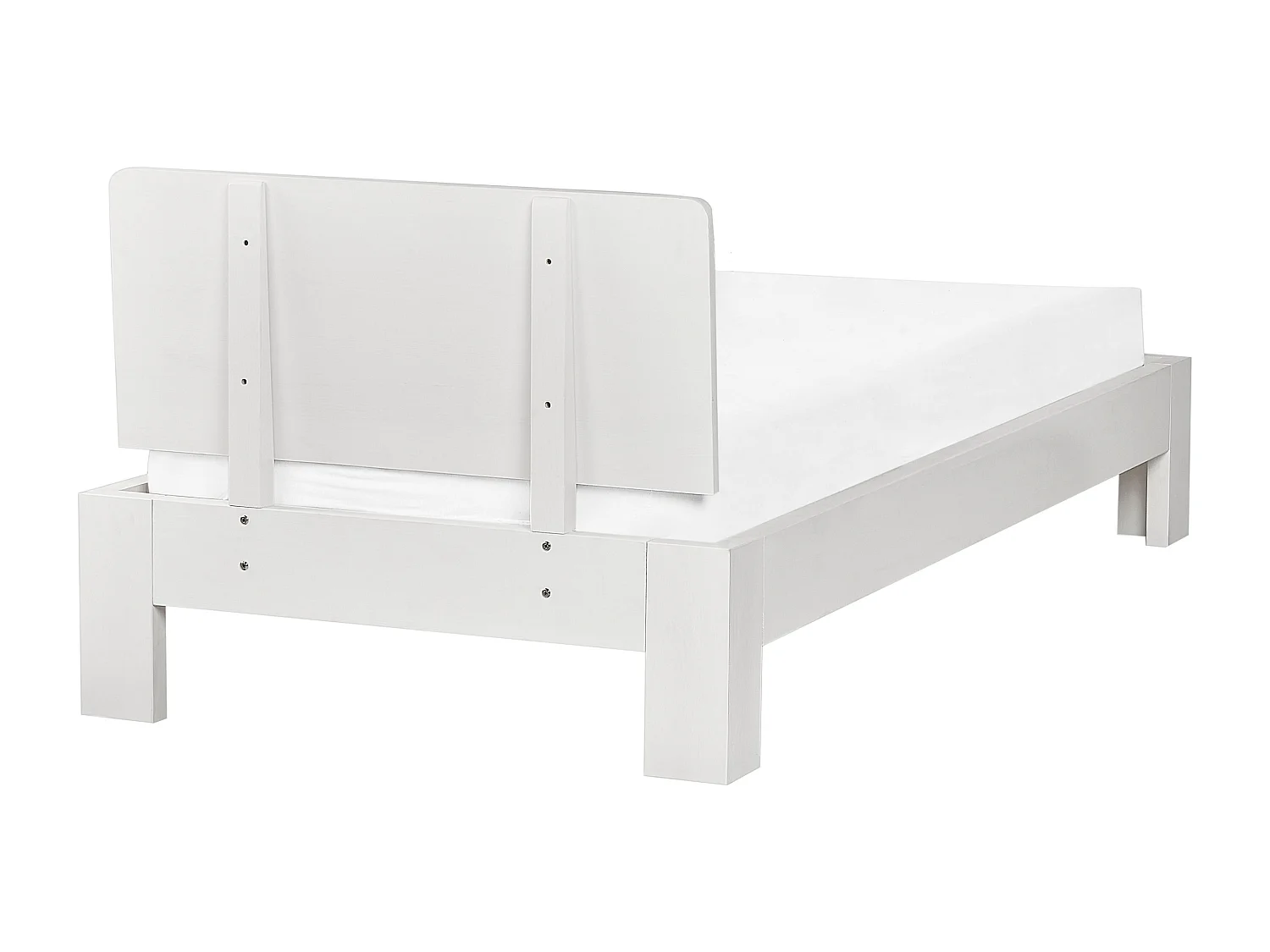 Bett mit Lattenrost Kiefernholz ROYAN 90 x 200 cm Weiss