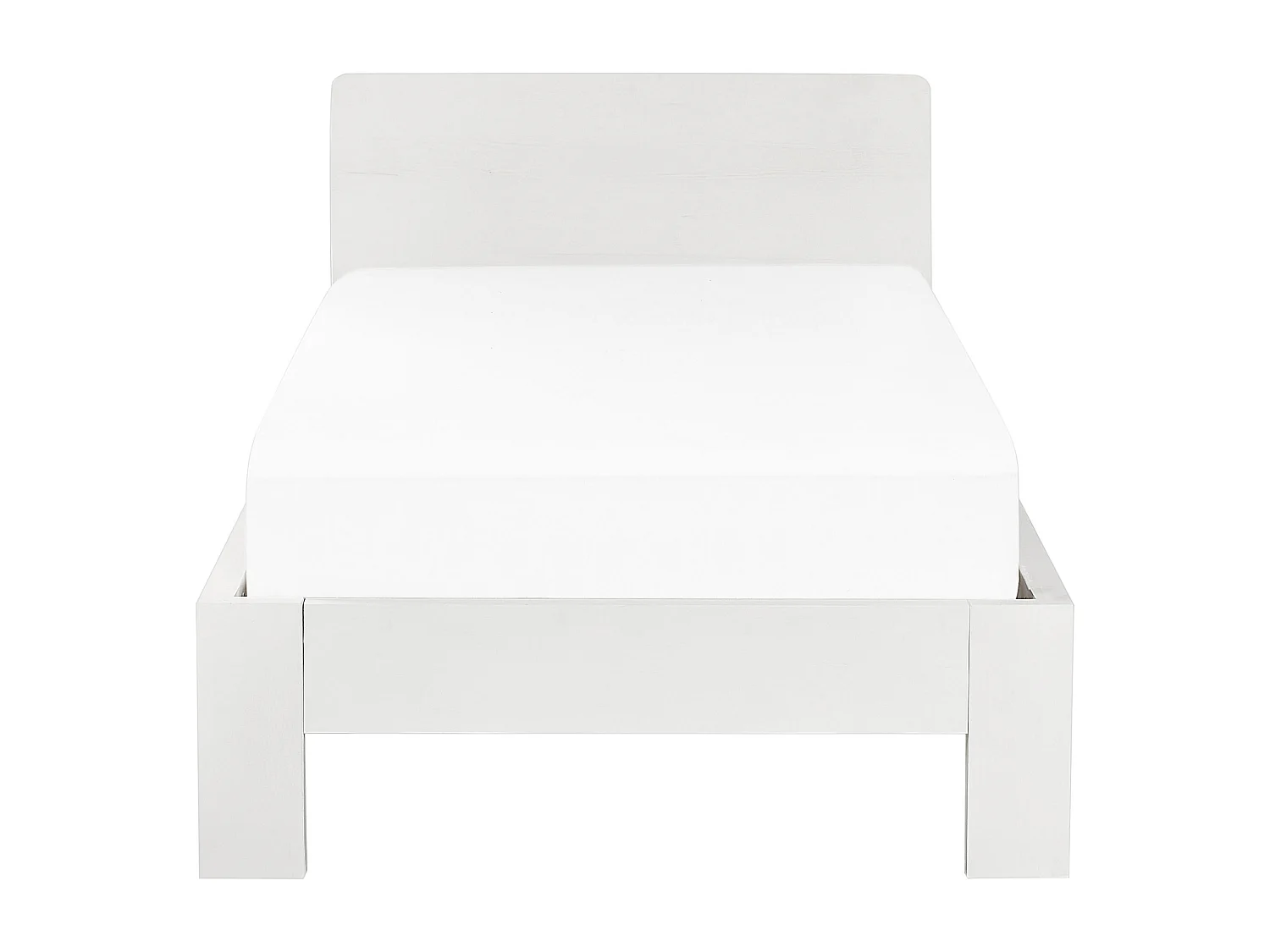 Bett mit Lattenrost Kiefernholz ROYAN 90 x 200 cm Weiss