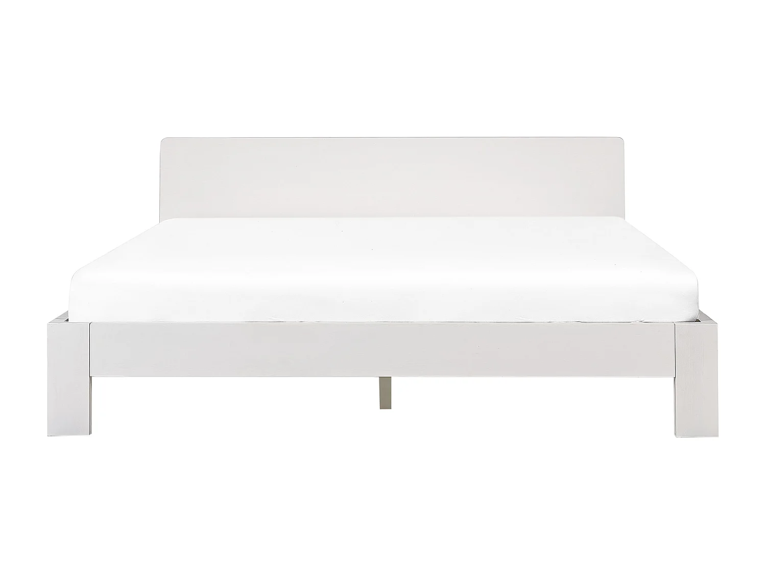 Lit avec sommier Bois de pin ROYAN 180 x 200 cm Blanc